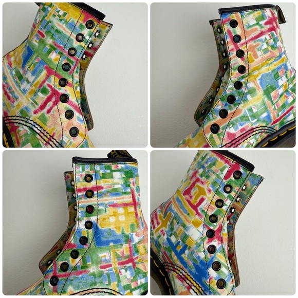 Vintage Dr. Martens England Rainbow Quaser 1460 White Leather MIE Boots UK 3 - Picture 16 of 16